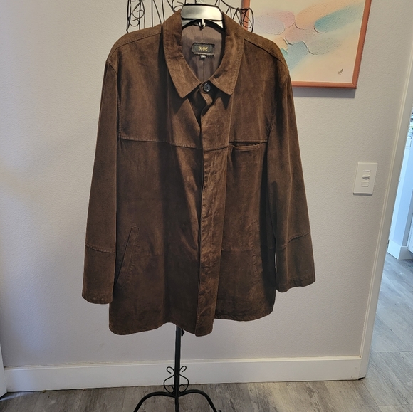 Koç classic: the tobacco suede overshirt Jacket size 56 XL EUC - Picture 9 of 15